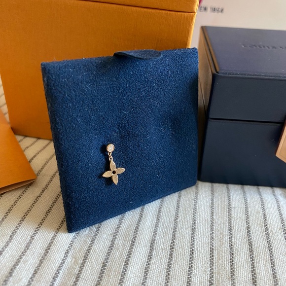 Louis Vuitton 18k Pink Gold Diamond, Idylle Blossom Ear Stud, single earring - Picture 2 of 5